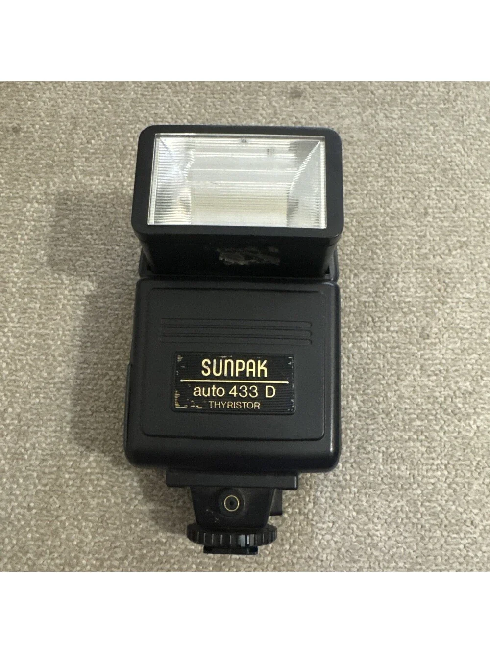 UNTESTED SUNPAK Auto 433 D Thyristor for Canon Film camera Shoe Mount Flash